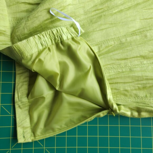 WINDSMOOR Green Linen Blend Skirt~18 - Picture 4 of 8